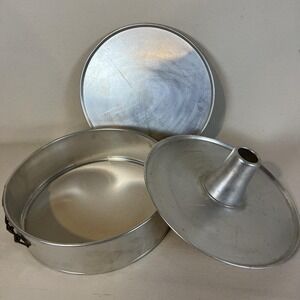 Vintage Aluminum Angel Food Cake And Cheesecake Pan 10" X 3"